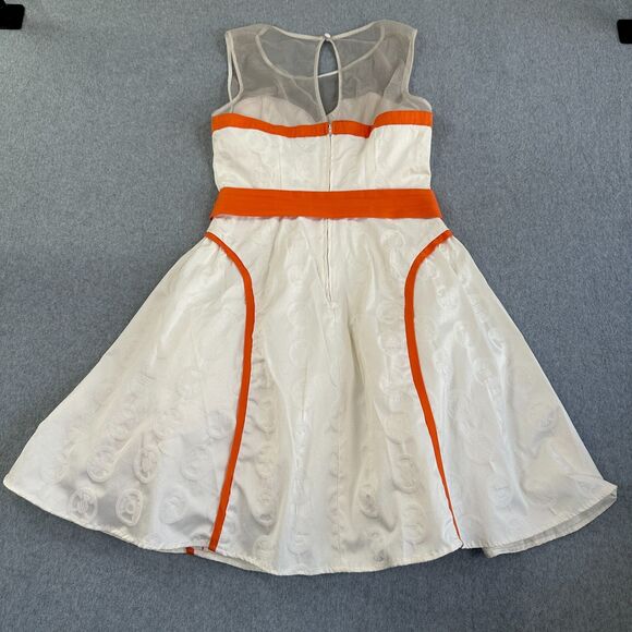Star Wars Her Universe BB-8 Dress Size L White Orange Cosplay Belted Star Wars - Picture 9 of 16